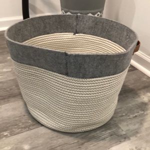 Grey And Cream Basket